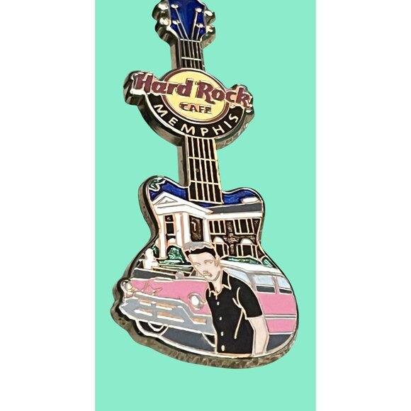 Hard Rock Cafe Memphis Elvis Guitar Pin Collectible CYLWX - Picture 1 of 7